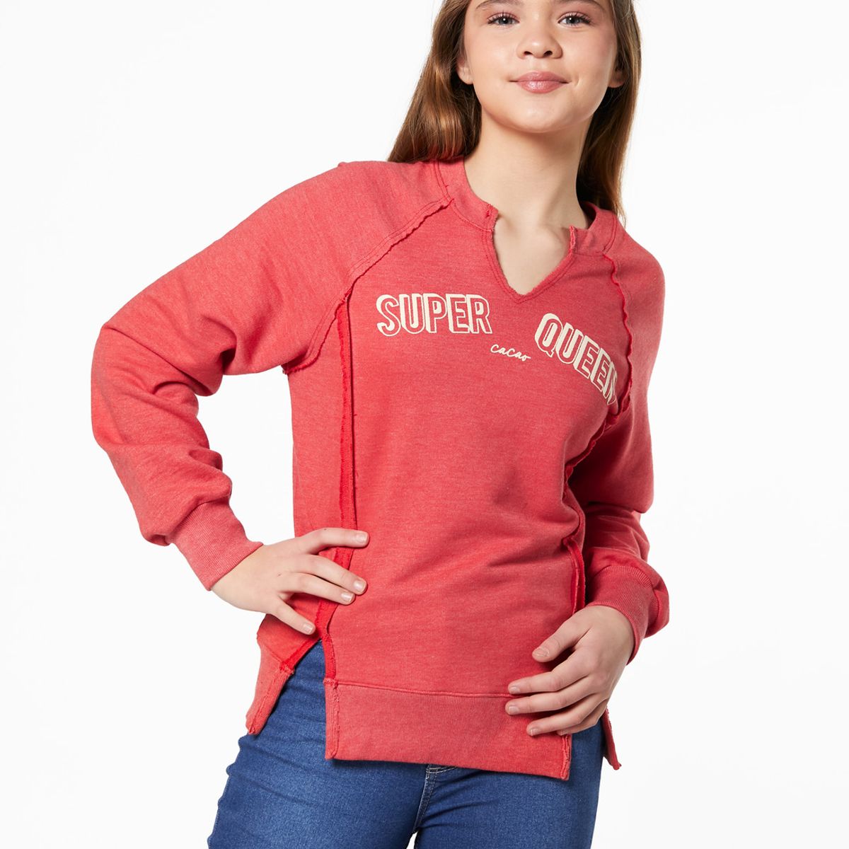 CACAO - POLERÓN ORIOL OVERSIZE CORTES Y COSTURAS A LA VISTA CACAO