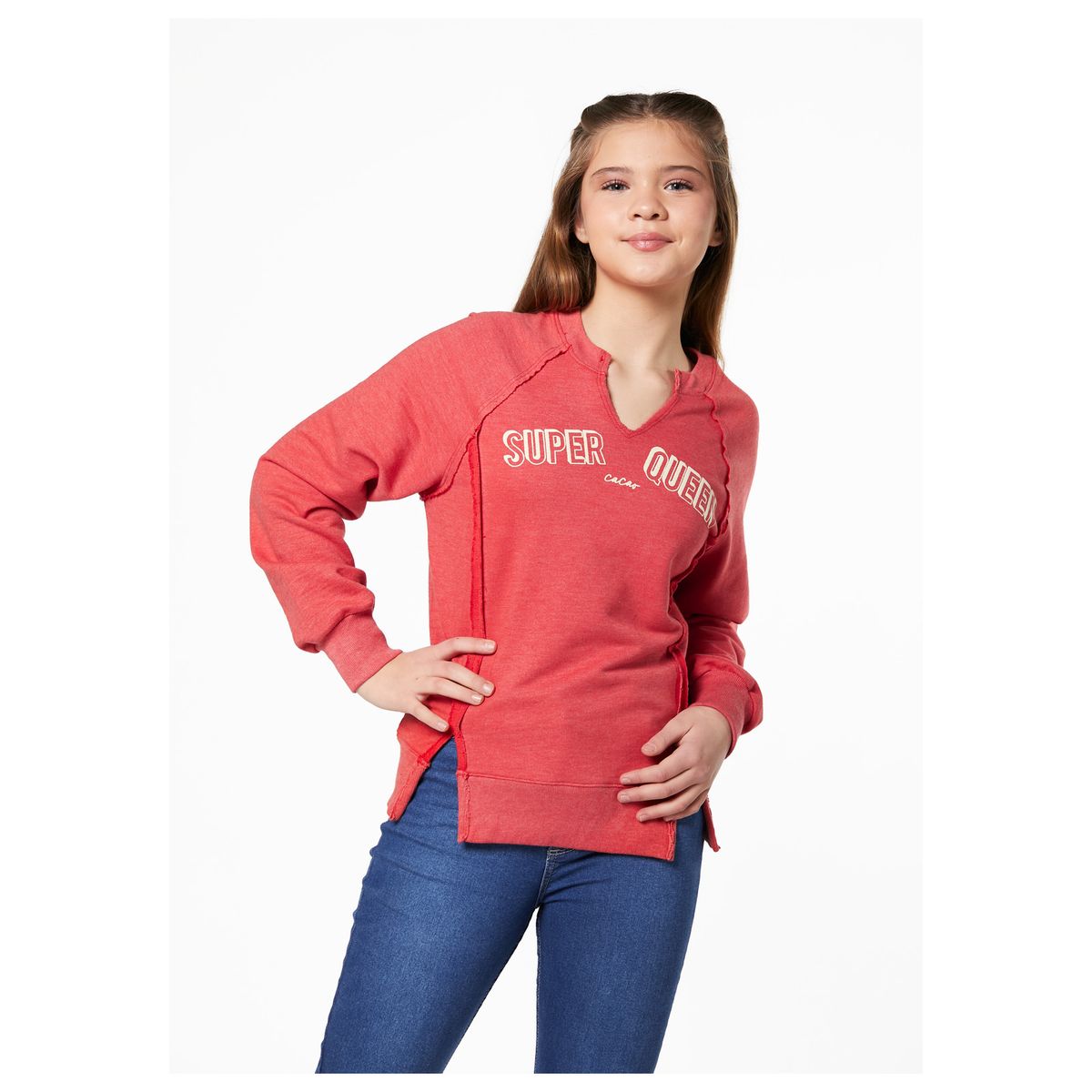 CACAO - POLERÓN ORIOL OVERSIZE CORTES Y COSTURAS A LA VISTA CACAO