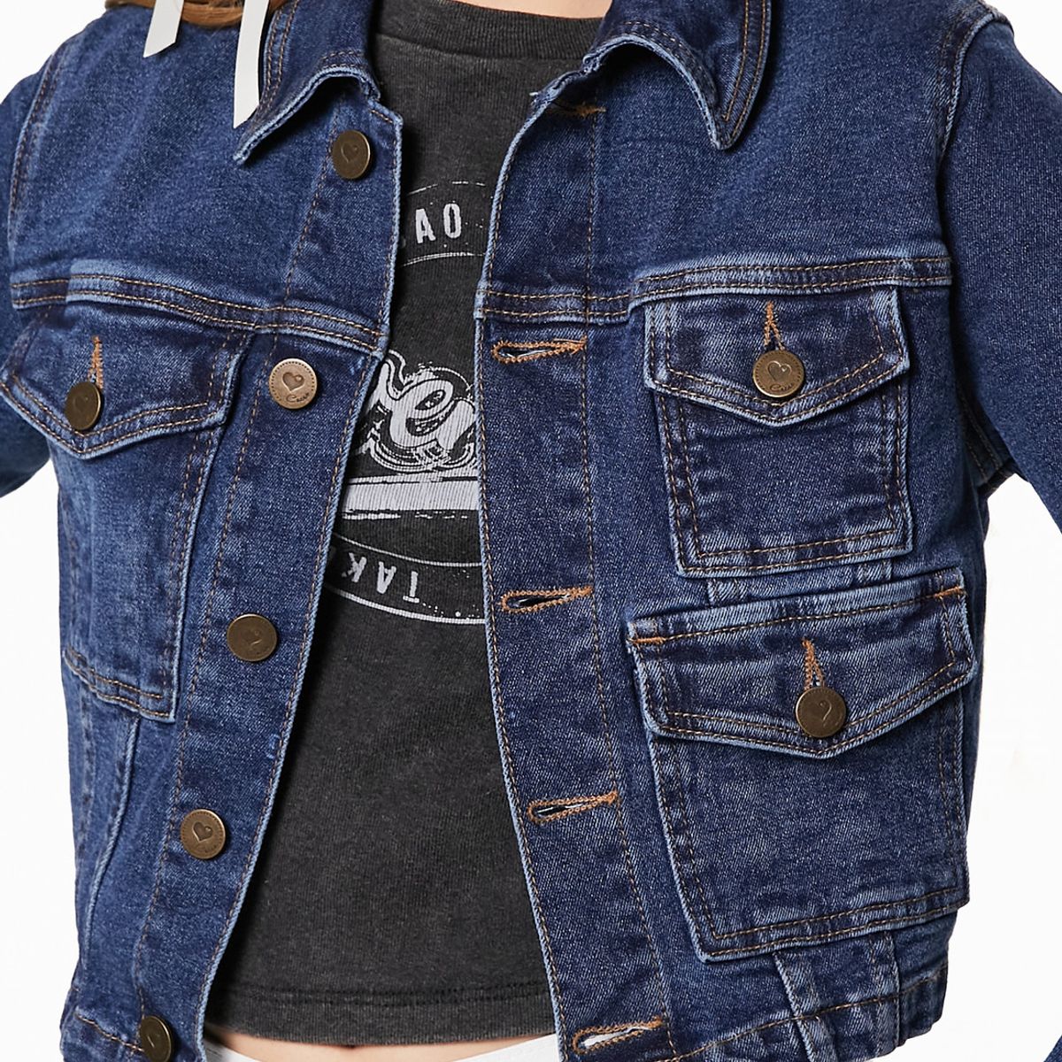 CACAO - CHAQUETA TRISTAN CROP SIN PRETINA CACAO