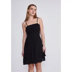 SIOUX - Vestido Mujer Negro Tiritas