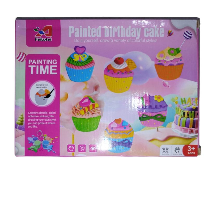 GENERICO - Juego de muffins de cumpleaños para pintar