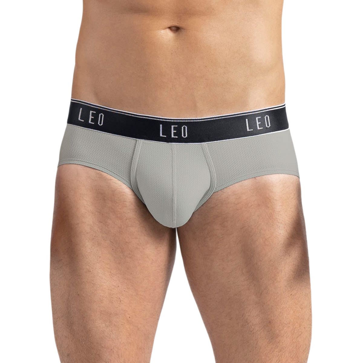 LEO - Bóxer brief de alta transpiración en microfibra ideal para uso diario 033278N Gris Claro