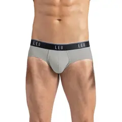 LEO - Bóxer brief de alta transpiración en microfibra ideal para uso diario 033278N Gris Claro