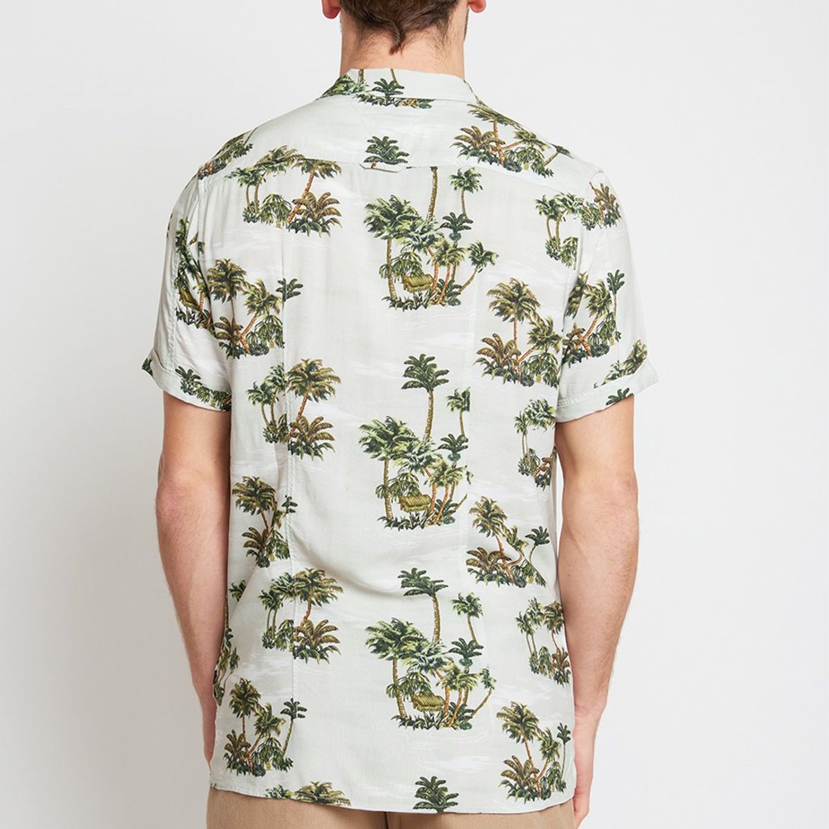 TRIAL - Camisa Manga Corta hombre Casual Relaxed fit Baltazar Viscosa Verde agua