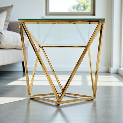 Imagen 2 del producto MESA DE CENTRO MODERNA DE VIDRIO TEMPLADO 8MM 55X55X53