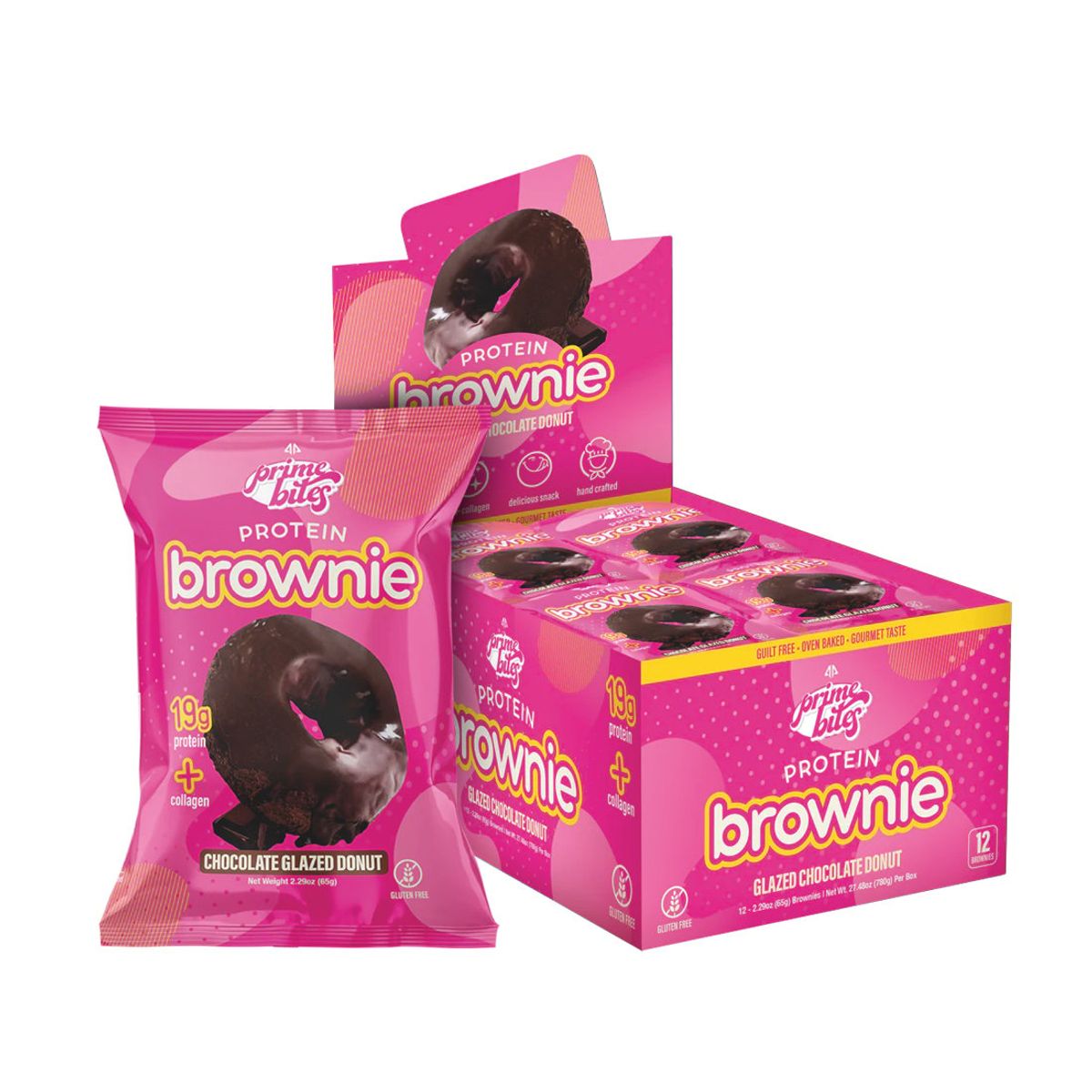 ALPHA - Caja Prime Bites Chocolate Glazed Donut - Alpha Prime