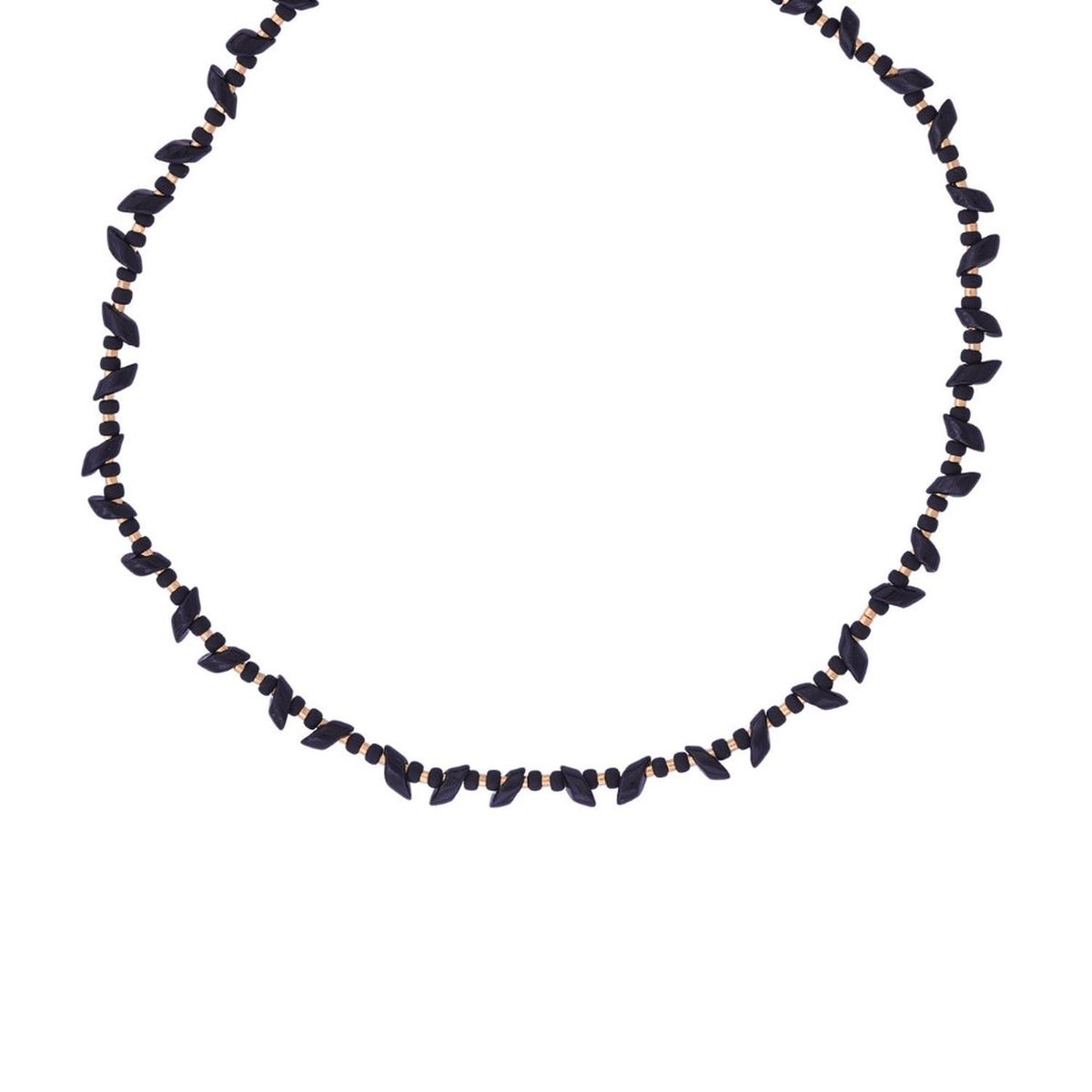 ZAZU - Collar Irregular Negro y Dorado