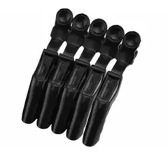 GENERICO - Pinzas De Cabello Tipo Cocodrilo Para Peluquería X5 Negro