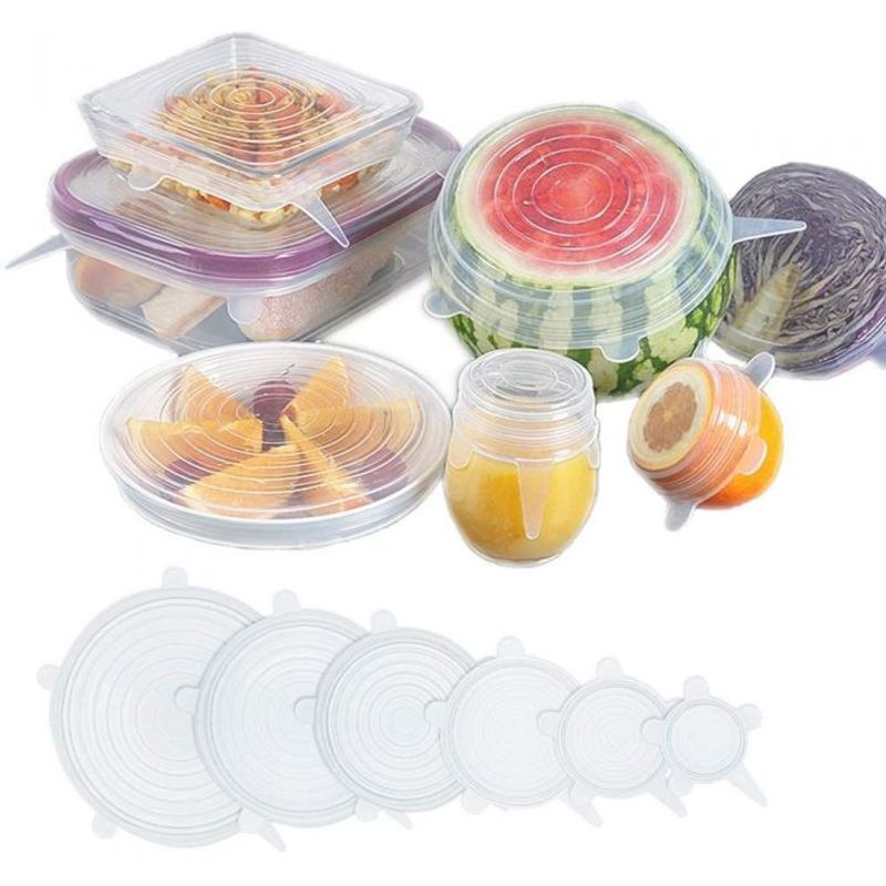 GENERICO - Set de 6 tapas de silicona ajustables