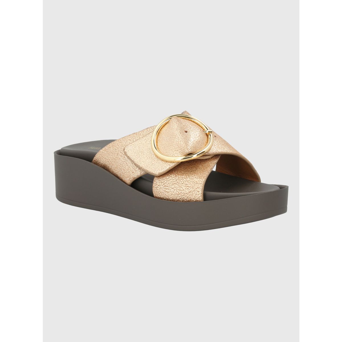 HUSH PUPPIES - Sandalia Cuero Dorado Mujer Gise HUSH PUPPIES