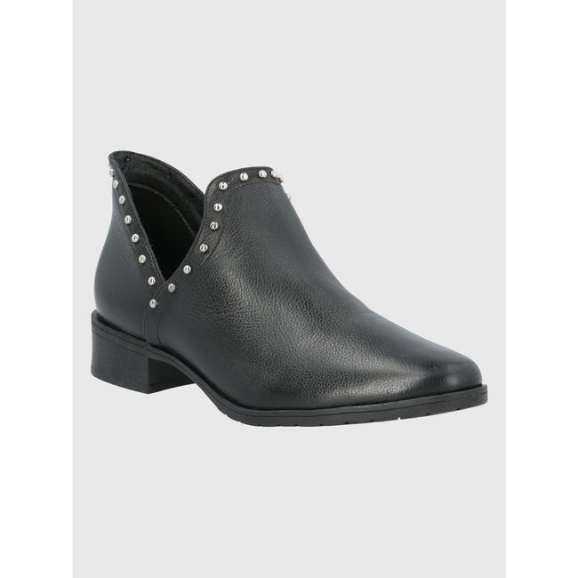 HUSH PUPPIES - Botín Cuero Negro Mujer Leccia HUSH PUPPIES
