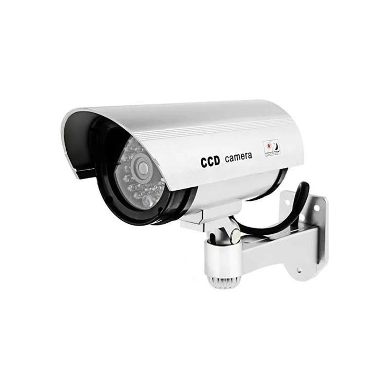 IMPORTCLICK - Cámara Seguridad Falsa LED Negra IMPORTCLICK