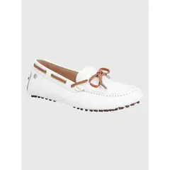 HUSH PUPPIES - Mocasín Cuero Blanco Mujer Ribbon
