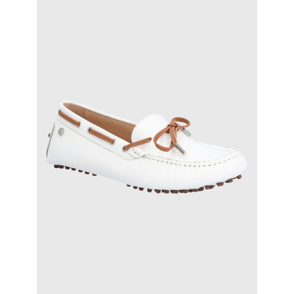HUSH PUPPIES - Mocasín Cuero Blanco Mujer Ribbon HUSH PUPPIES