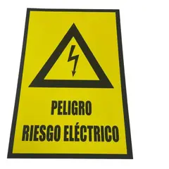GENERICO - Señalética Riesgo Eléctrico 30cm X 20cm semi-rígido