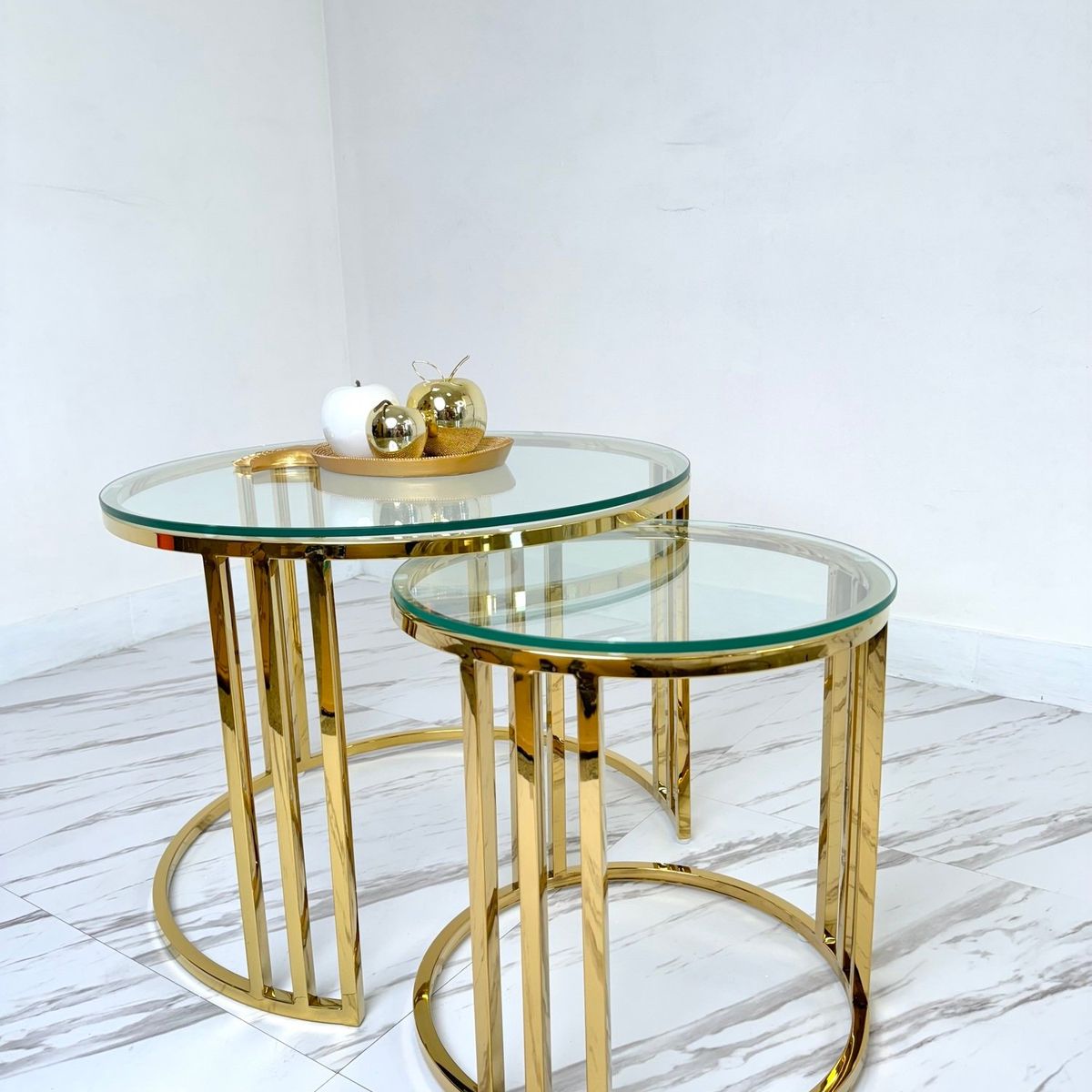 GENERICO - Mesa de centro nido dorado modelo damasco MGR MUEBLES