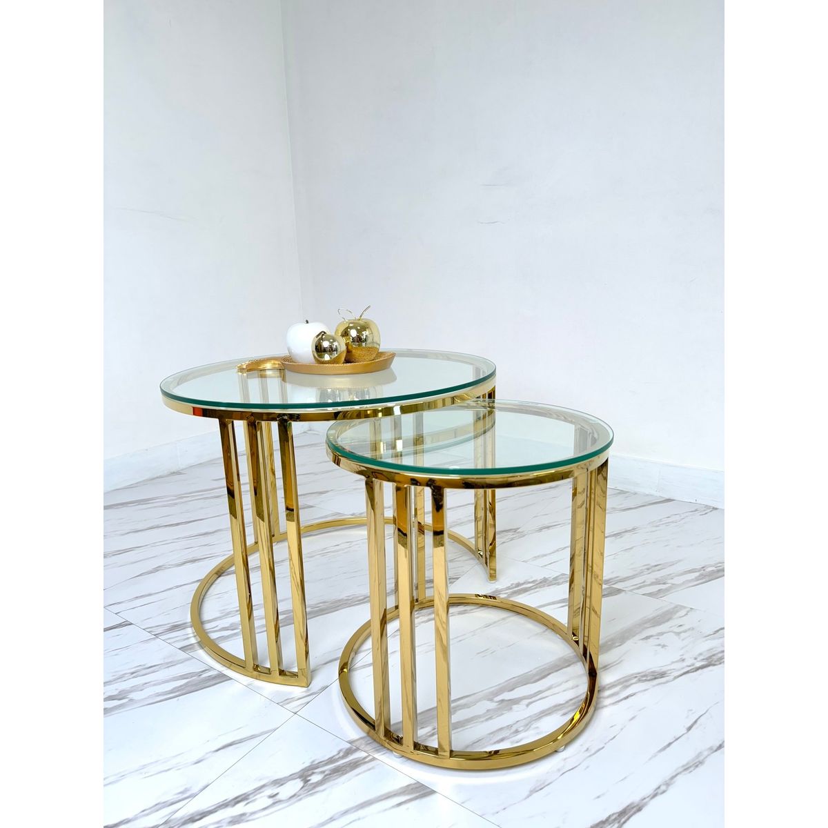 GENERICO - Mesa de centro nido dorado modelo damasco MGR MUEBLES