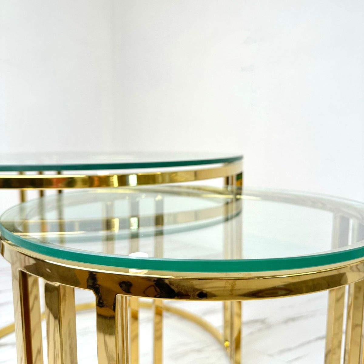 GENERICO - Mesa de centro nido dorado modelo damasco MGR MUEBLES