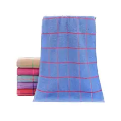 IMPORTCLICK - Set 12 Paños Cocina Fleco Cuadro 65G 60X40 CM Celeste