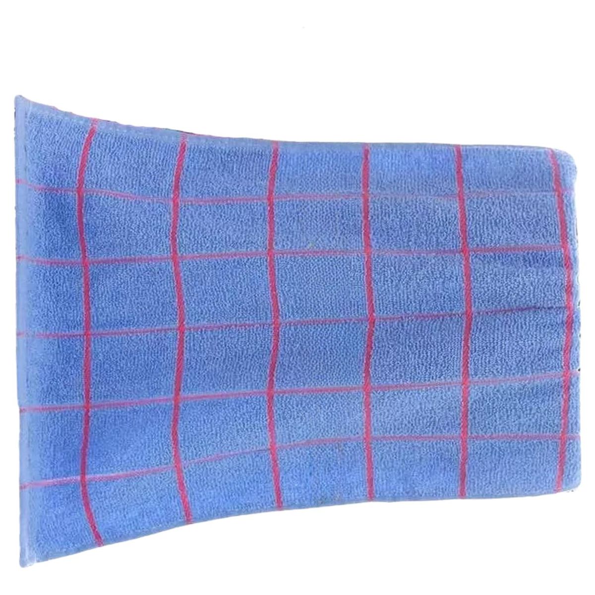 IMPORTCLICK - Set 12 Paños Cocina Fleco Cuadro 65G 60X40 CM Celeste IMPORTCLICK