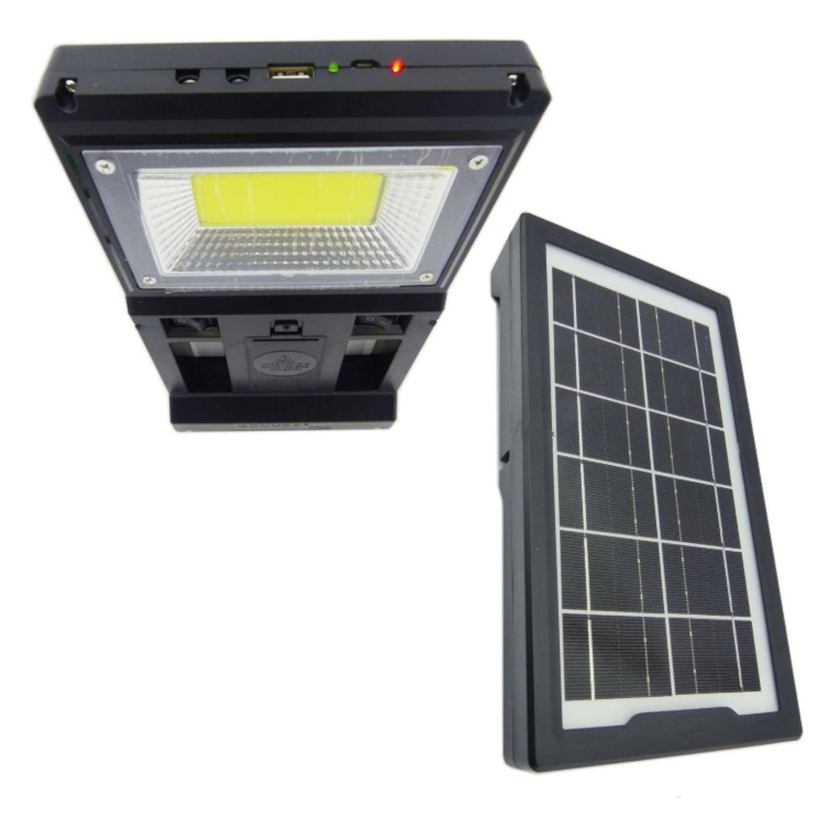 IMPORTCLICK - Kit Solar Emergencia Portátil + Mini Foco LED Recargable IMPORTCLICK