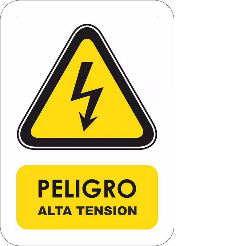 GENERICO - Señalética Peligro De Alta Tensión 21x148cm