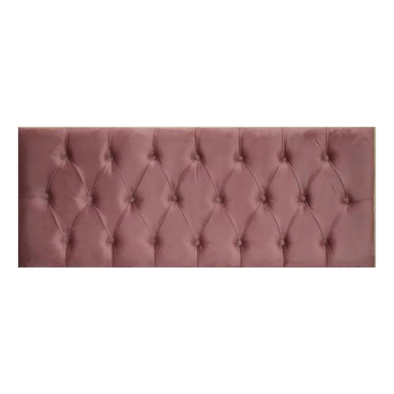 IMPORTCLICK - Respaldo Elegante Super King Capitone 200x60 CM Palo Rosa Felpa IMPORTCLICK