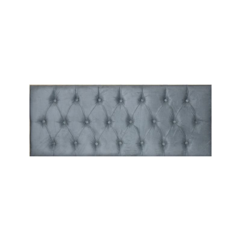 IMPORTCLICK - Respaldo Elegante 1 Plaza Capitone 105x60 CM Gris Azulado Felpa IMPORTCLICK