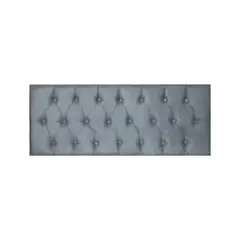 IMPORTCLICK - Respaldo Elegante 1 Plaza Capitone 105x60 CM Gris Azulado Felpa