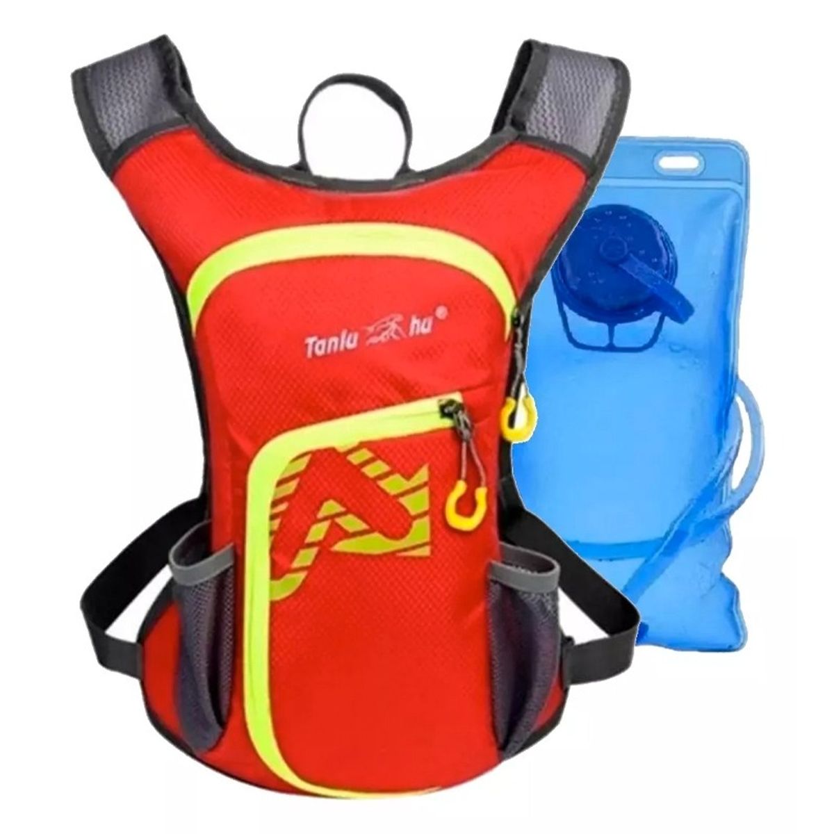 NO LOGO - Mochila Camell Trekking  Bolsa Hidratacion Rojo