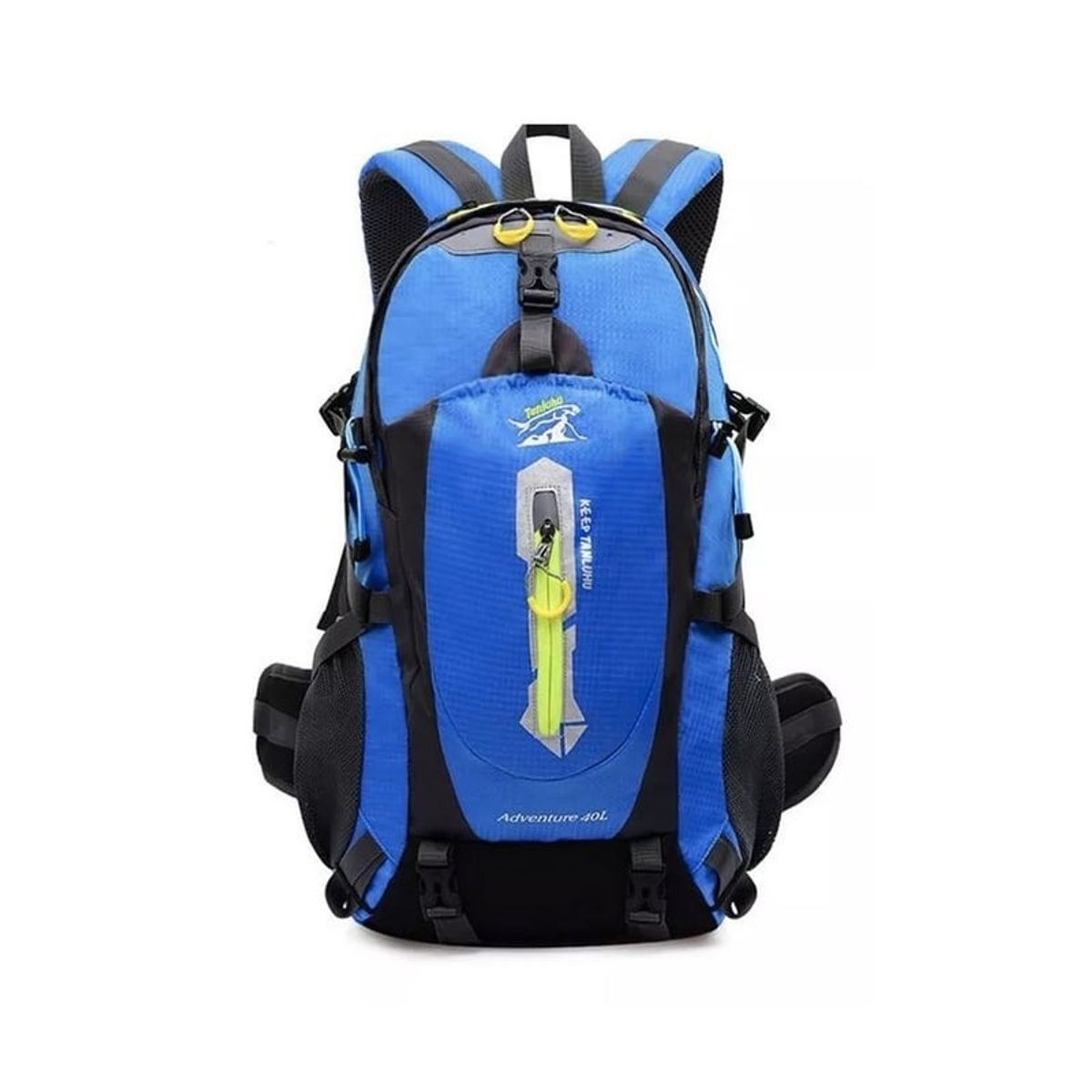 GENERICO - Mochila De Viaje Deportiva Trekking 40 Lts Celeste
