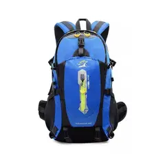 GENERICO - Mochila De Viaje Deportiva Trekking 40 Lts Celeste