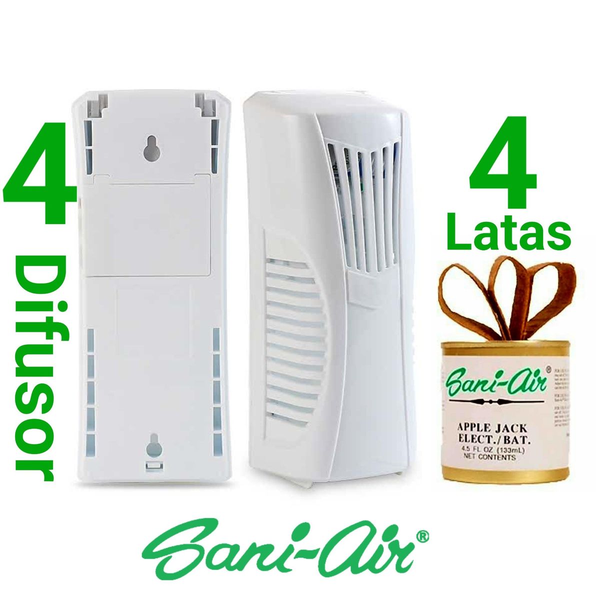 SANI AIR - PACK 4 LATAS SANI AIR + 4 DIFUSOR ELECTRICO