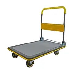 GENERICO - CARRO PLEGABLE DE CARGA 300 KG TIPO YEGUA DE ACERO AMARILLO