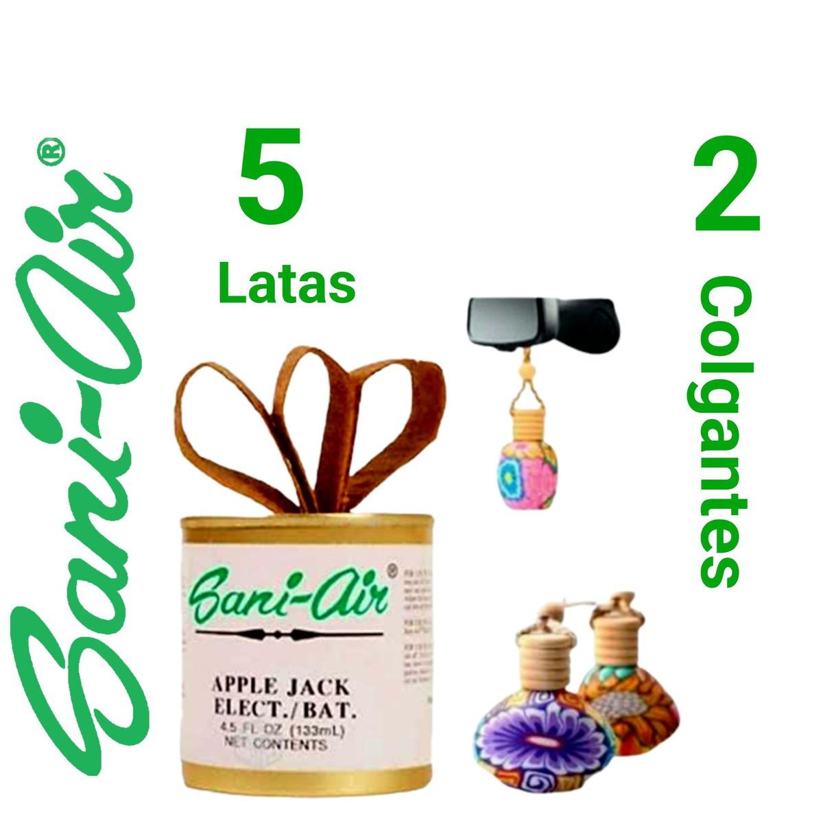 GENERICO - 5 LATAS SANI AIR + 2 COLGANTES SANI AIR