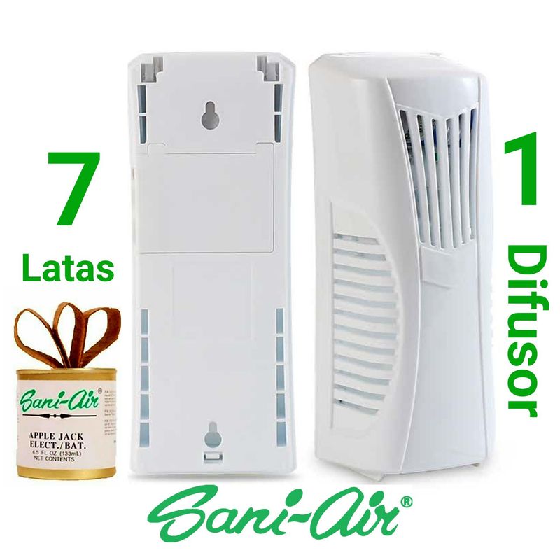 GENERICO - PACK 7 LATAS SANI AIR MAS 1 DIFUSOR ELECTRICO SANI AIR