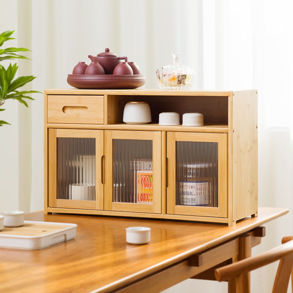 AIZO - Organizador Tazas Anti Polvo para Café y Té Gabinete Almacenamiento