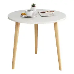 MUNDO MAGIA - Mesa Centro Minimalista Madera Redonda Decorativa 50cm