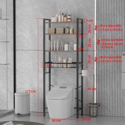 Imagen 2 del producto Estante Mueble Organizador De Baño 4 Niveles Repisa