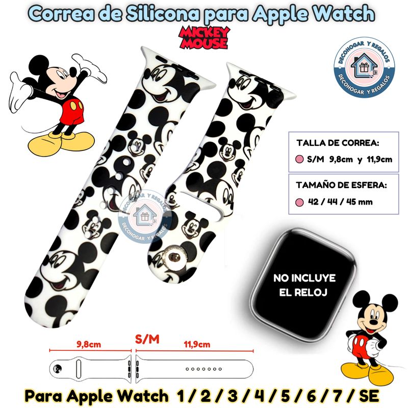 GENERICO - Correa Para Apple Watch Ratón Miki  42-44-45MM S/M