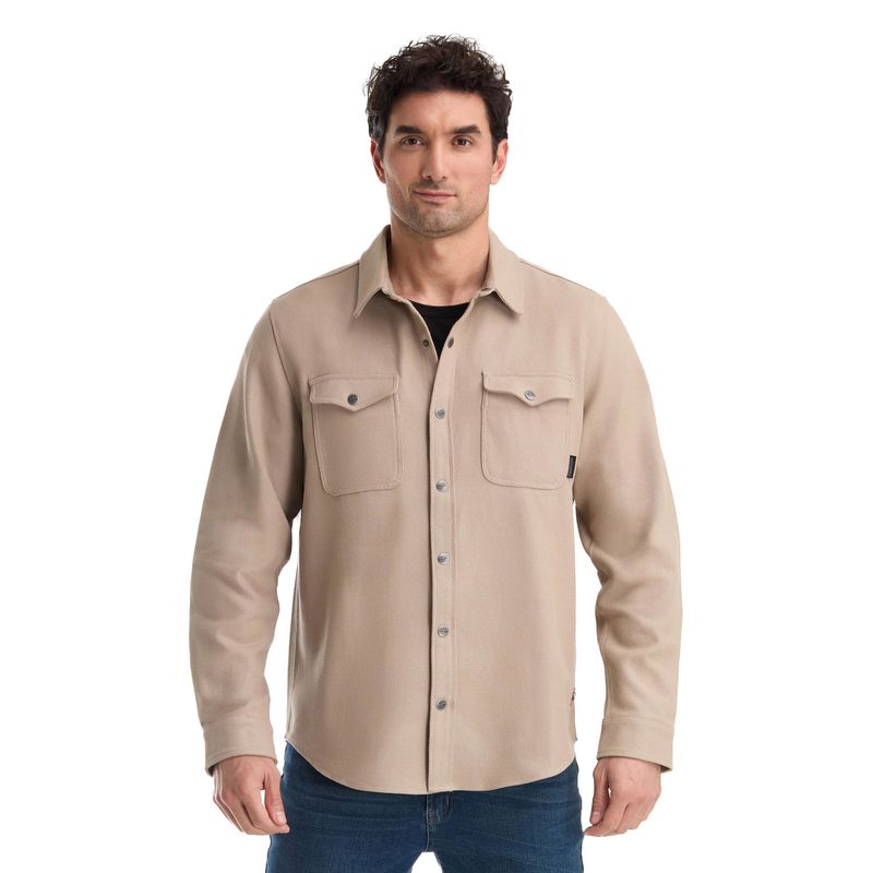 PANAMA JACK - Chaqueta Hombre Overshirt Beige Panama Jack