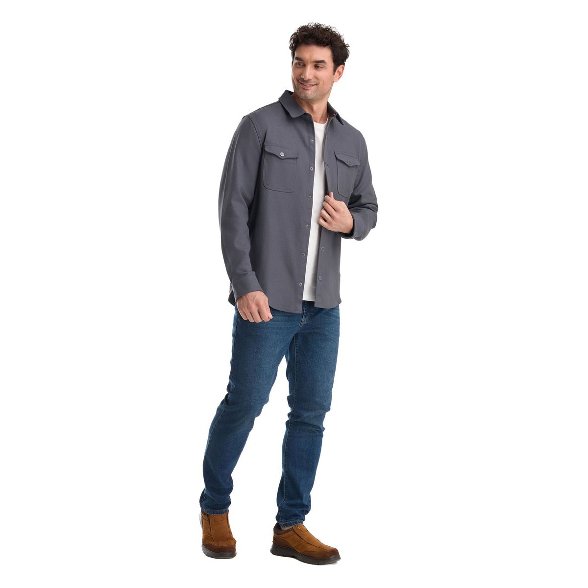 PANAMA JACK - Chaqueta Hombre Overshirt Gris Panama Jack