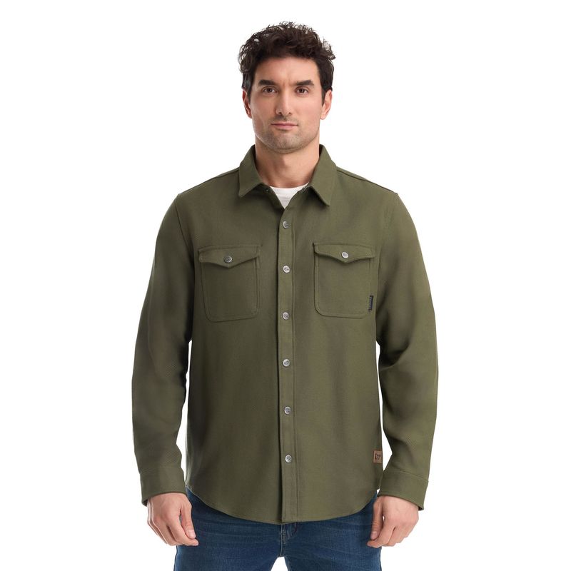PANAMA JACK - Chaqueta Hombre Overshirt Verde Panama Jack