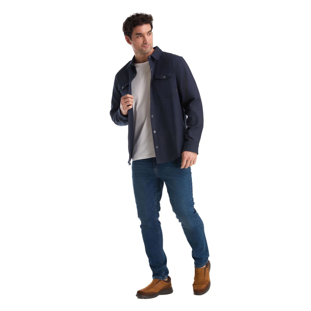 PANAMA JACK - Chaqueta Hombre Overshirt Azul Panama Jack