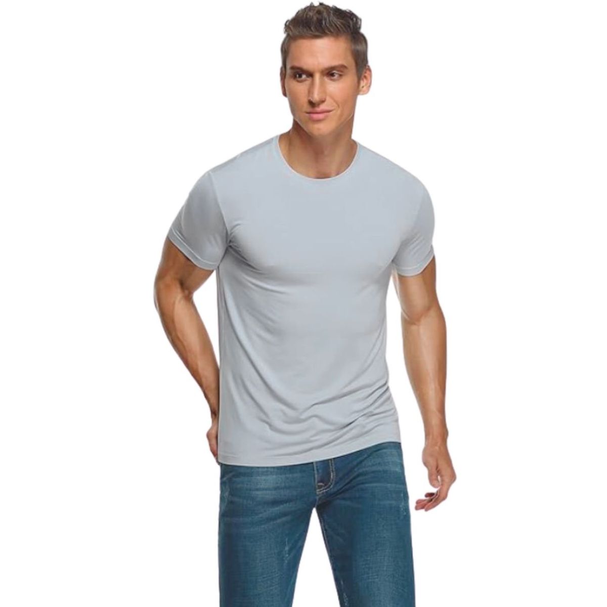 LIKE SHOP - Camiseta Hombre Manga Corta Cuello Polo Fibra Bambu 494