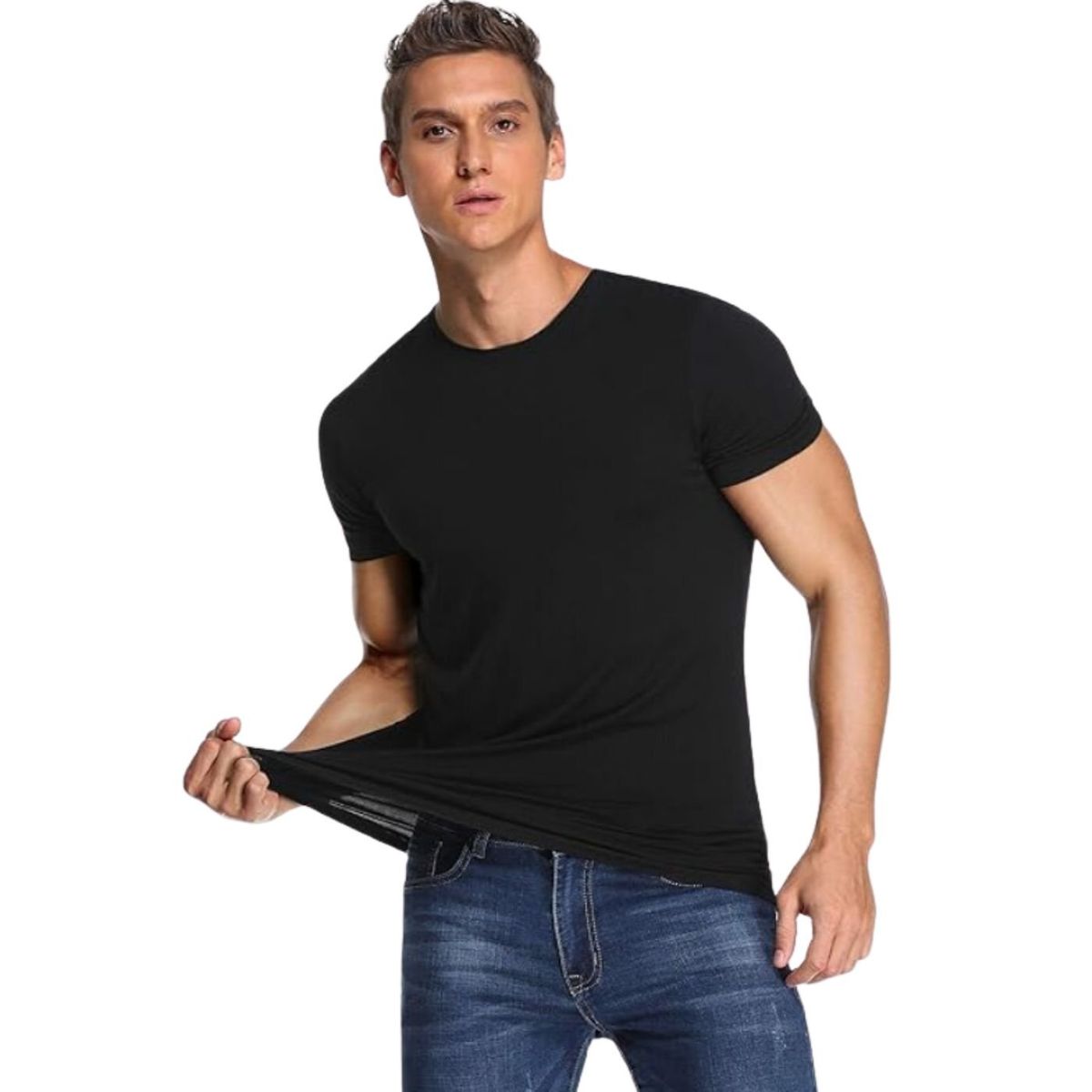 LIKE SHOP - Camiseta Hombre Manga Corta Cuello Polo Fibra Bambu 494