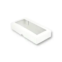 GENERICO - Pack 25 Cajas Para 3 Alfajores 19x7x3cm Con Visor/ventana