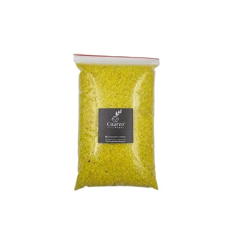 GENERICO - Cuarzo Granulado Pigmentado Decorativo Amarillo 1kg