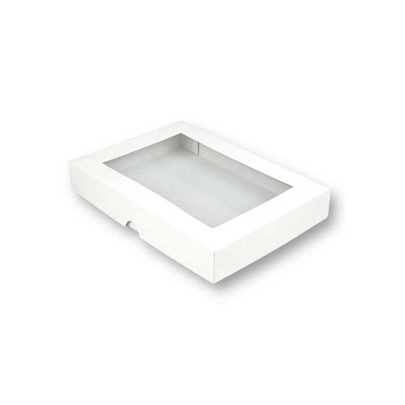 GENERICO - Pack 25 Cajas Para 6 Alfajores 19x14x3cm Con Visor/ventana