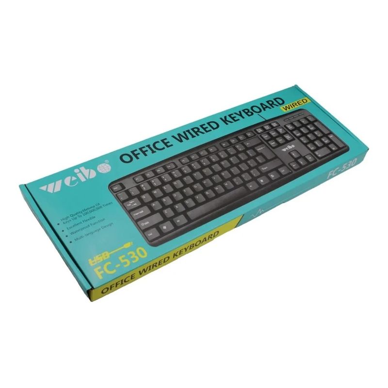 GENERICO - Teclado Officce Ejecutivo USB Weibo F-530